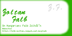 zoltan falb business card